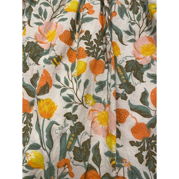 Sigrid Olsen Kids Garden Fruits Print Orange Yellow Adjustable Straps Size 7 - Picture 3 of 9